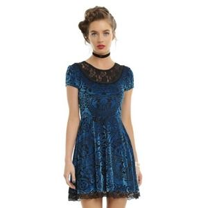 Hot Topic Miss Peregrine's Home For Peculiar Children Burnout Velvet Dress Sz M